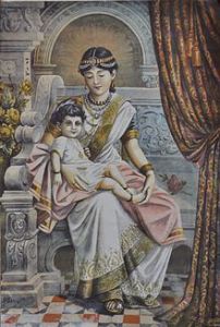 220px-Prince_Siddhartha_with_his_maternal_aunt_Queen_Mahaprajapati_Gotami